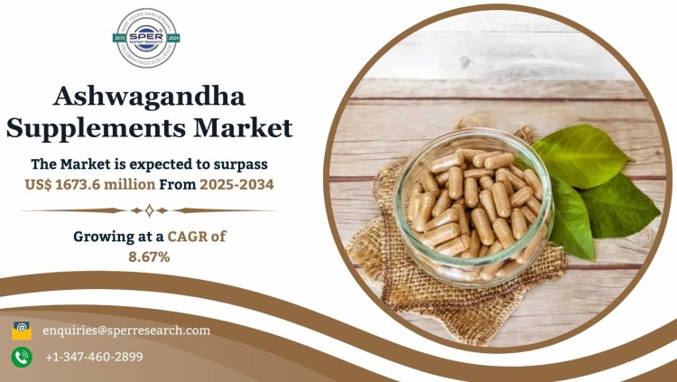 Ashwagandha Supplements Market Share and Growth, Rising Trends, Revenue Demand, Key Players, Future Opportunities and Forecast Analysis till 2034: SPER Market Research